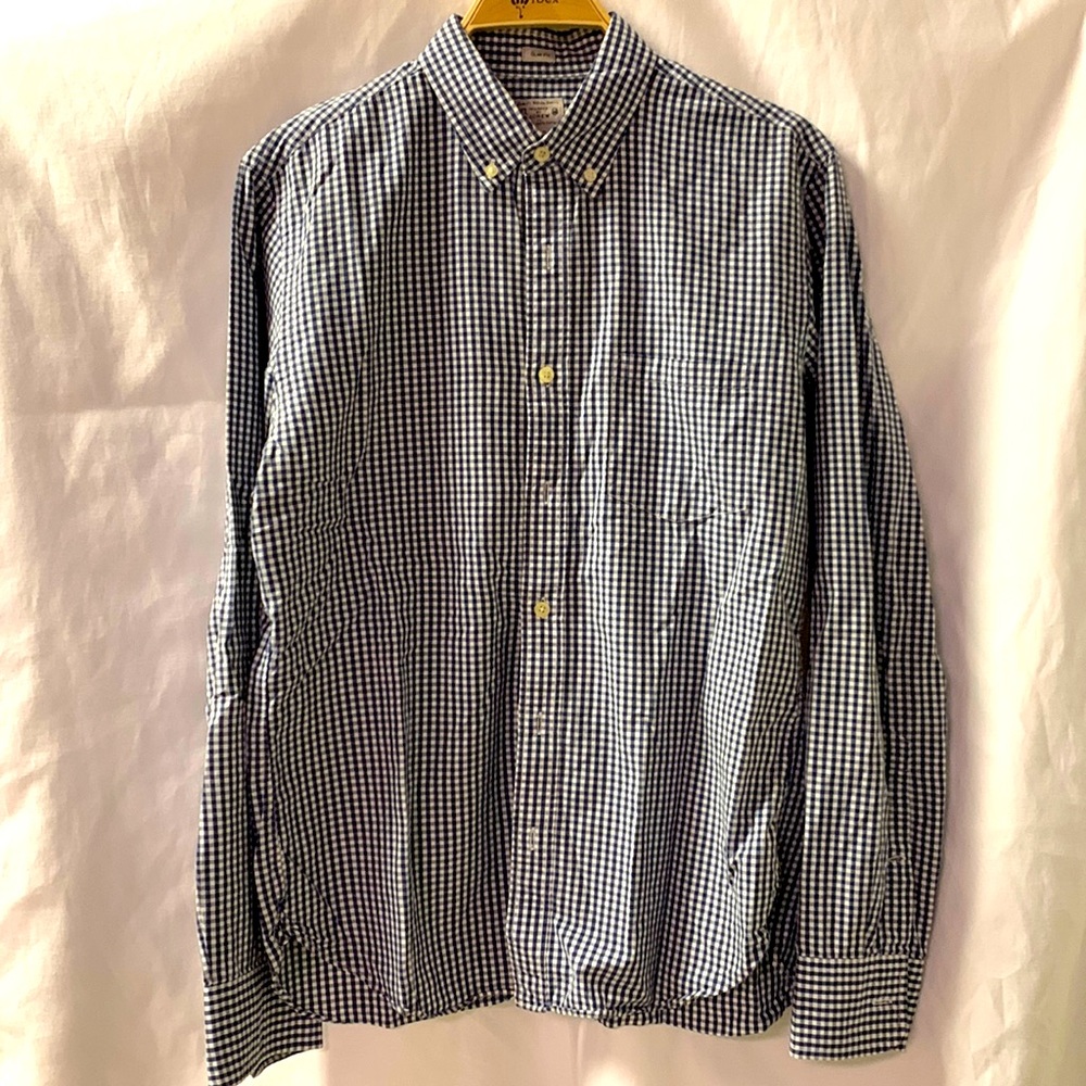 J Crew mens gingham slim fit button down